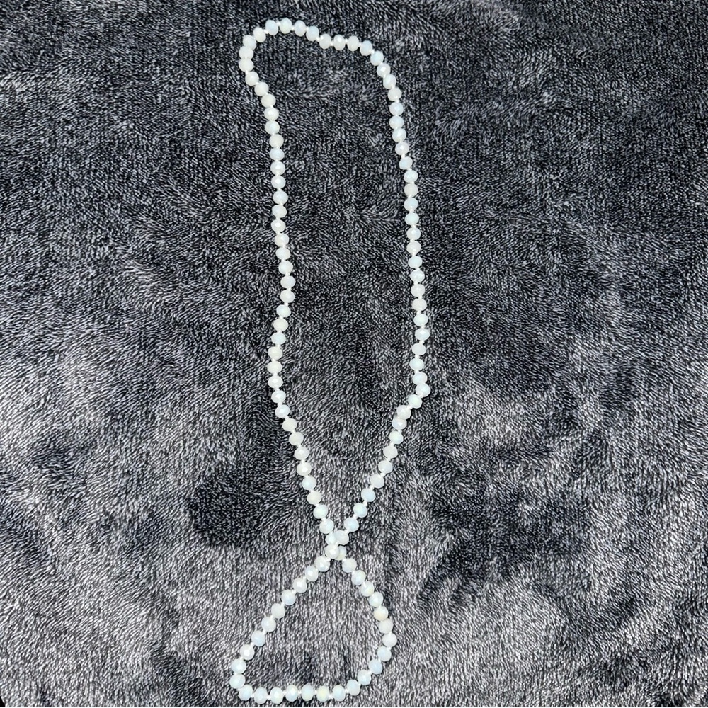 Elegant White Beaded Necklace